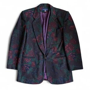 Vintage Breeches multicoloured floral wool blazer